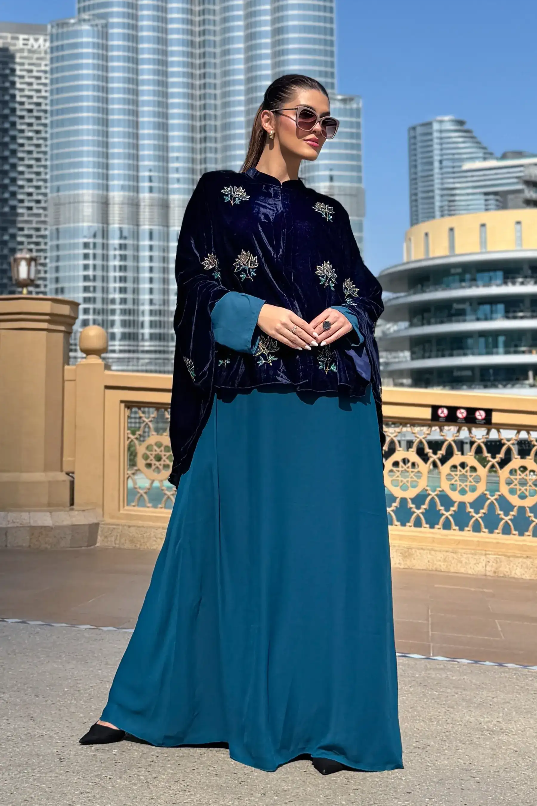 Velvet Cape poddo - Navy