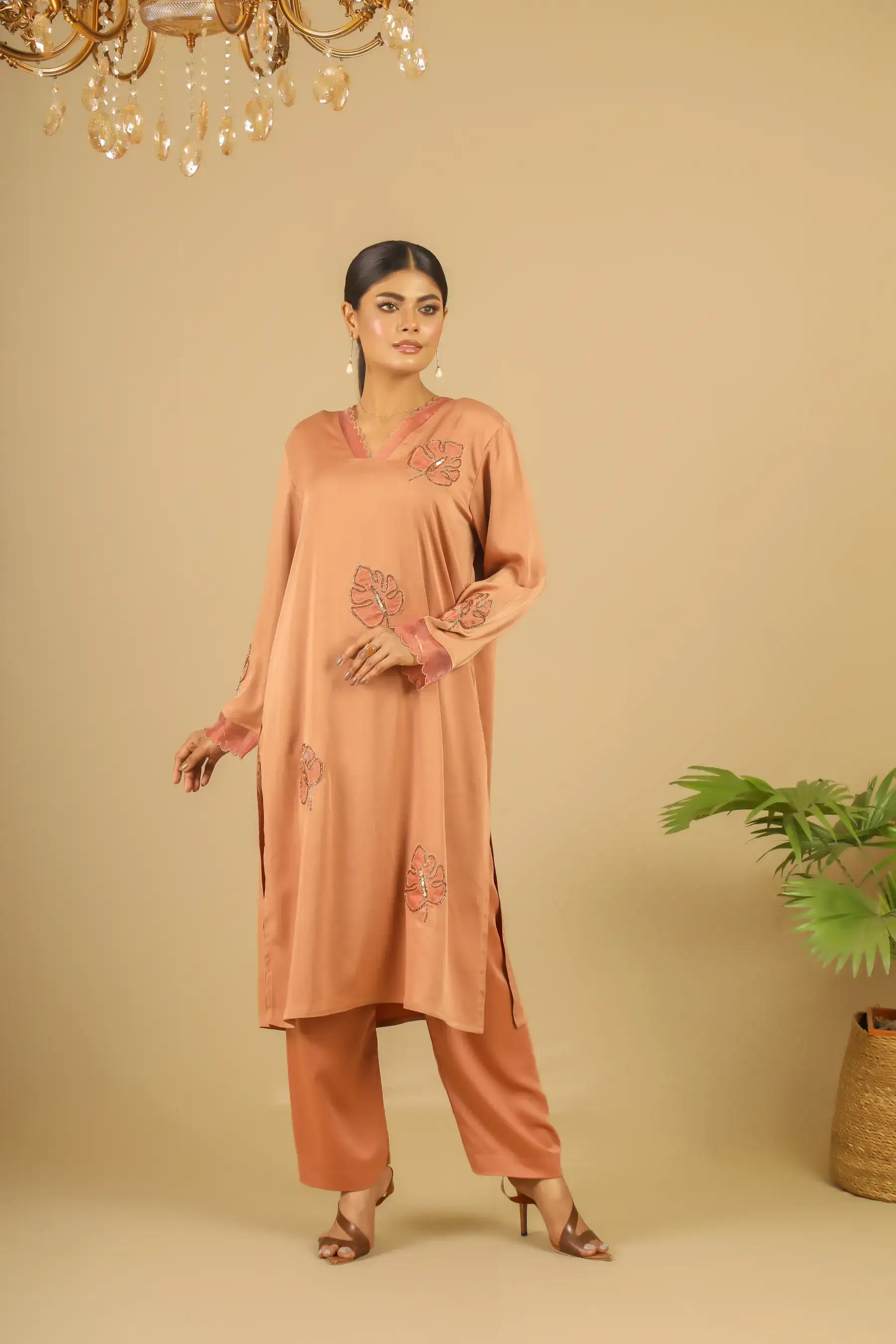 Autumn CO-ORD SET- Peach