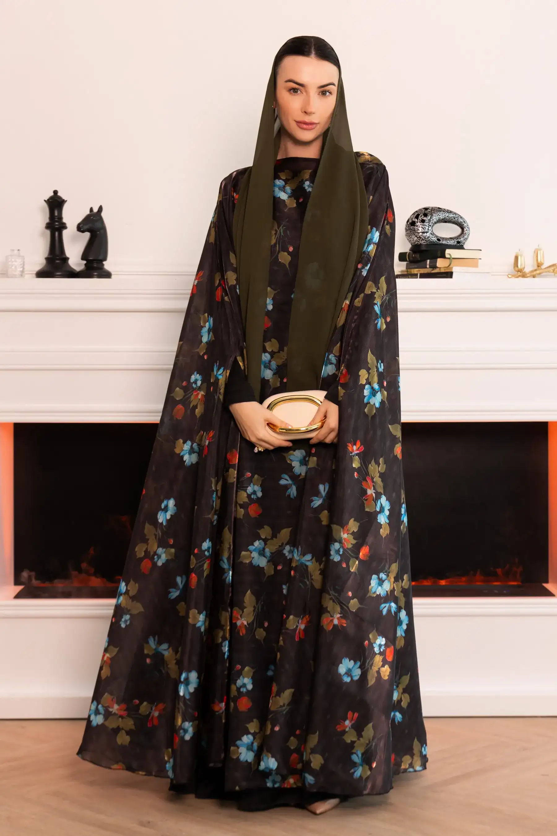 Rondeau Cape Gown - Black