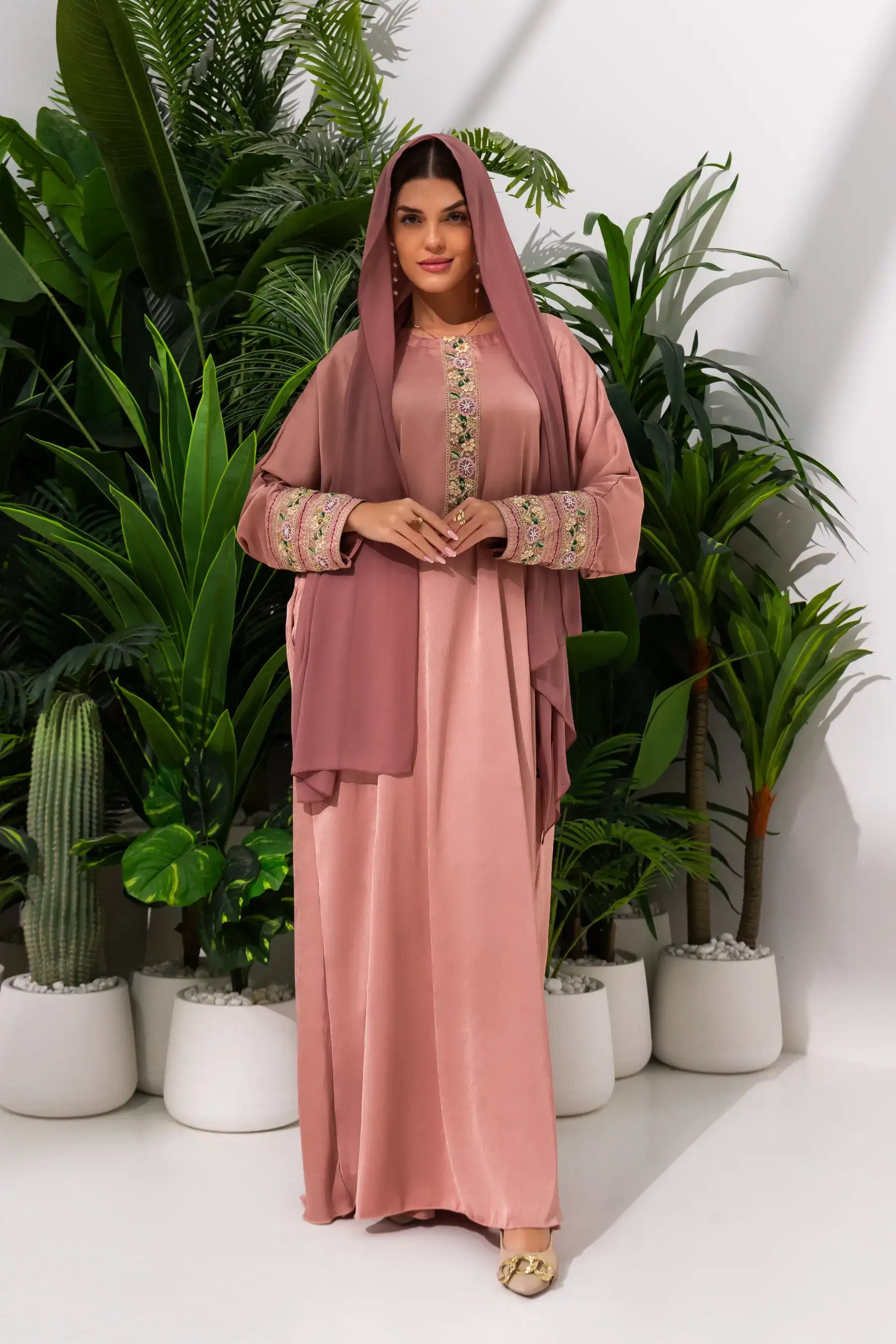 Classic Abaya - Peach