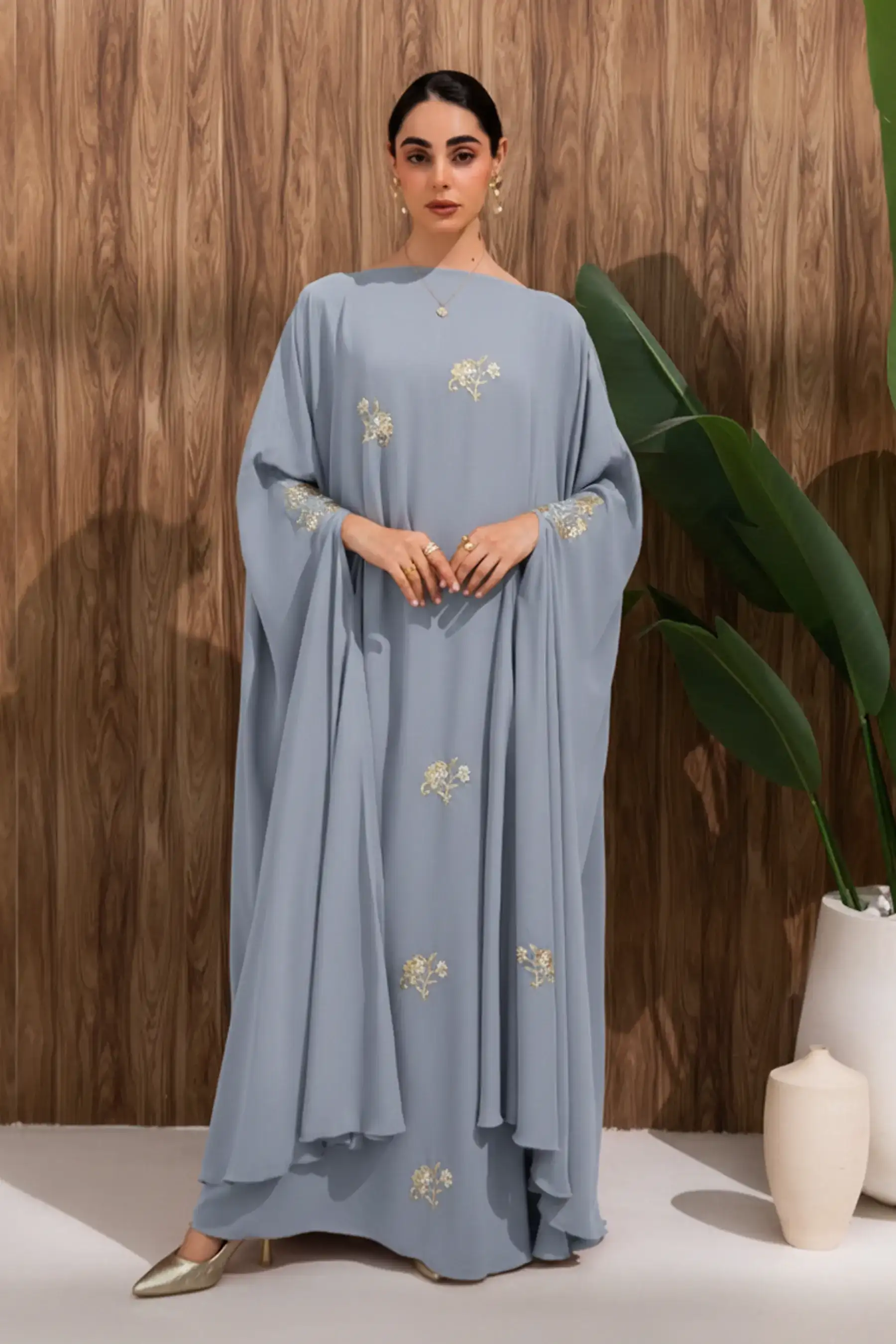 EMB Cape Gown - Grey