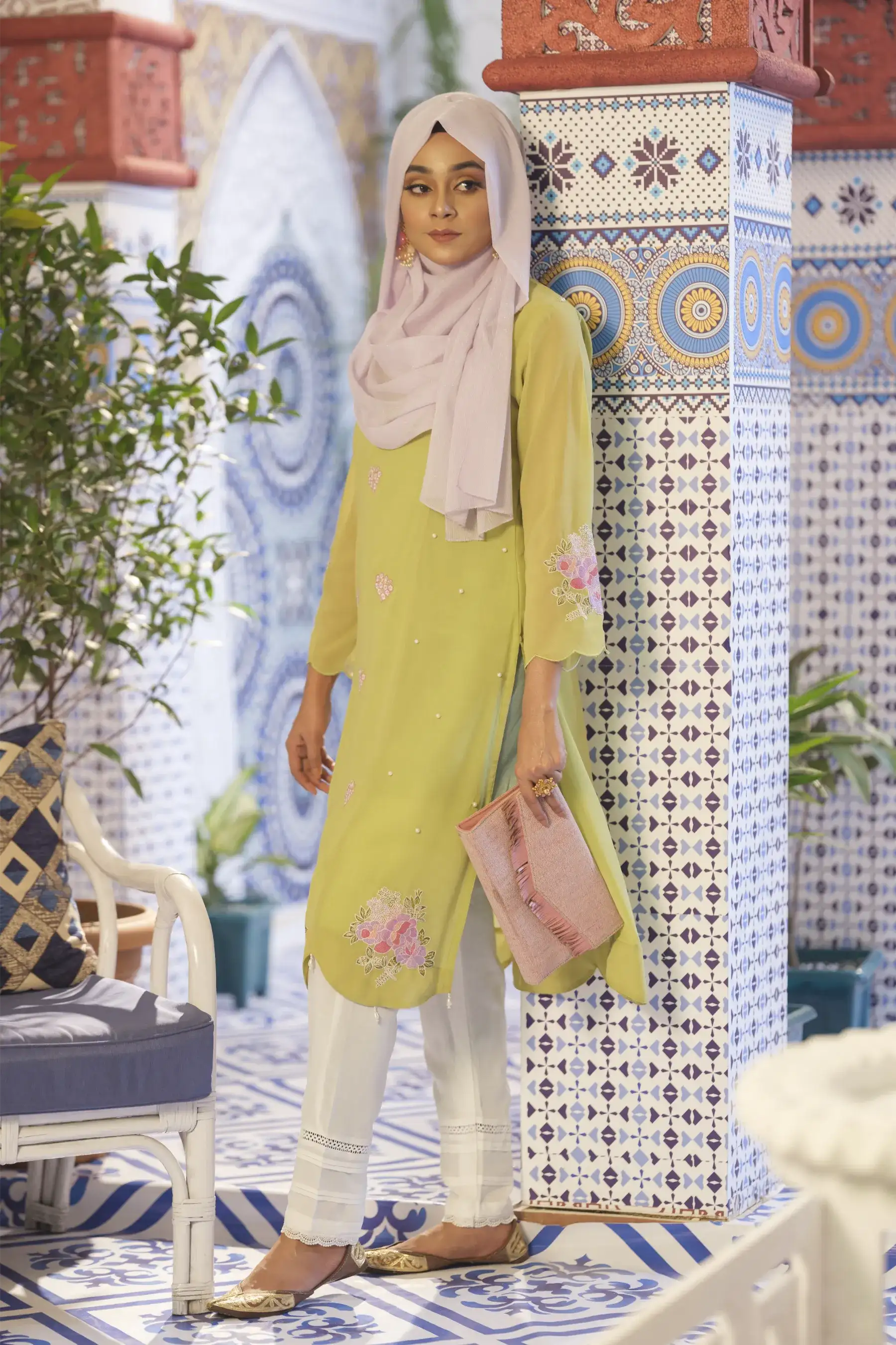 Bouquet Kurti - LIME