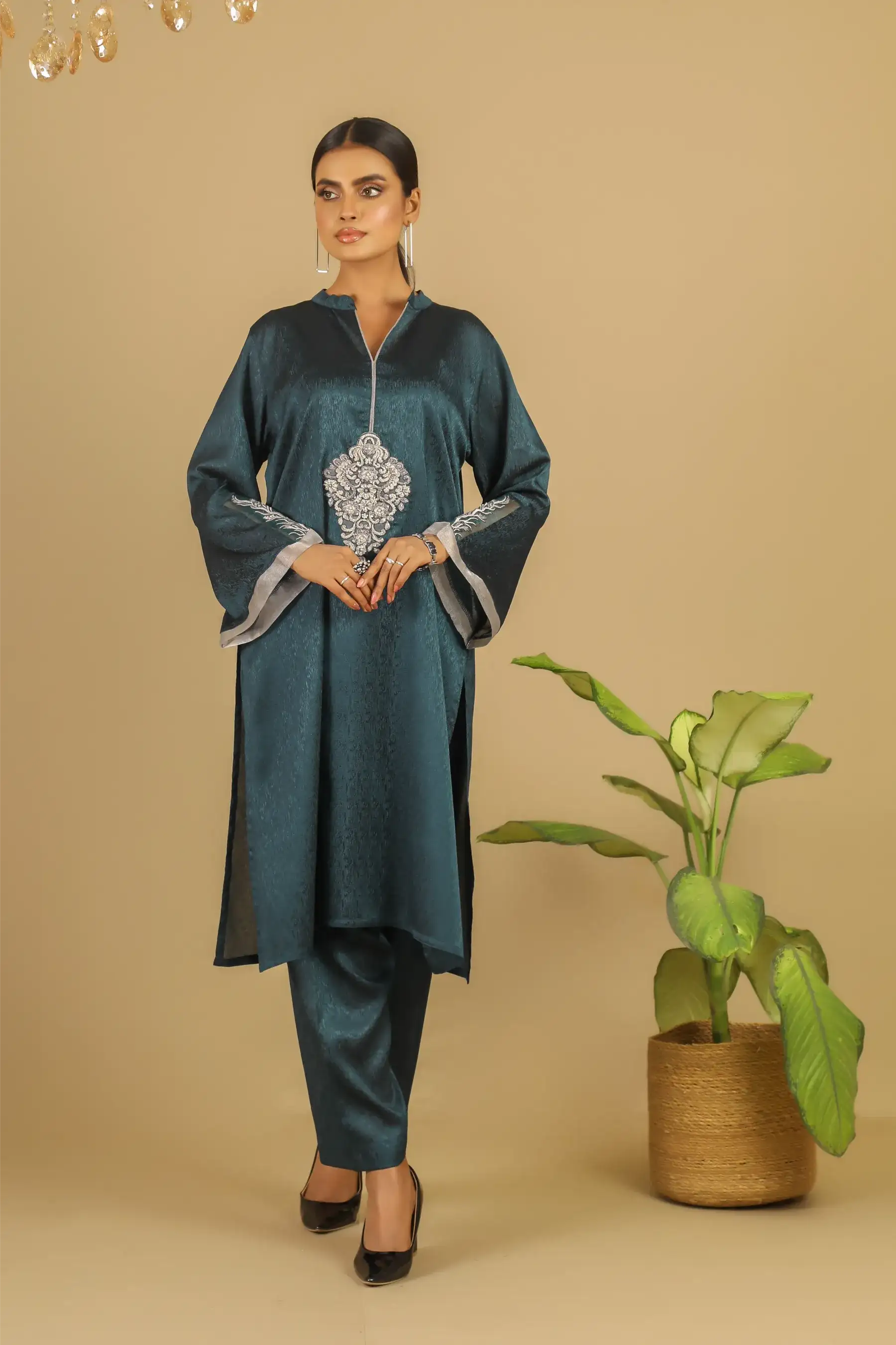 Crinkle Co-ord – Teal